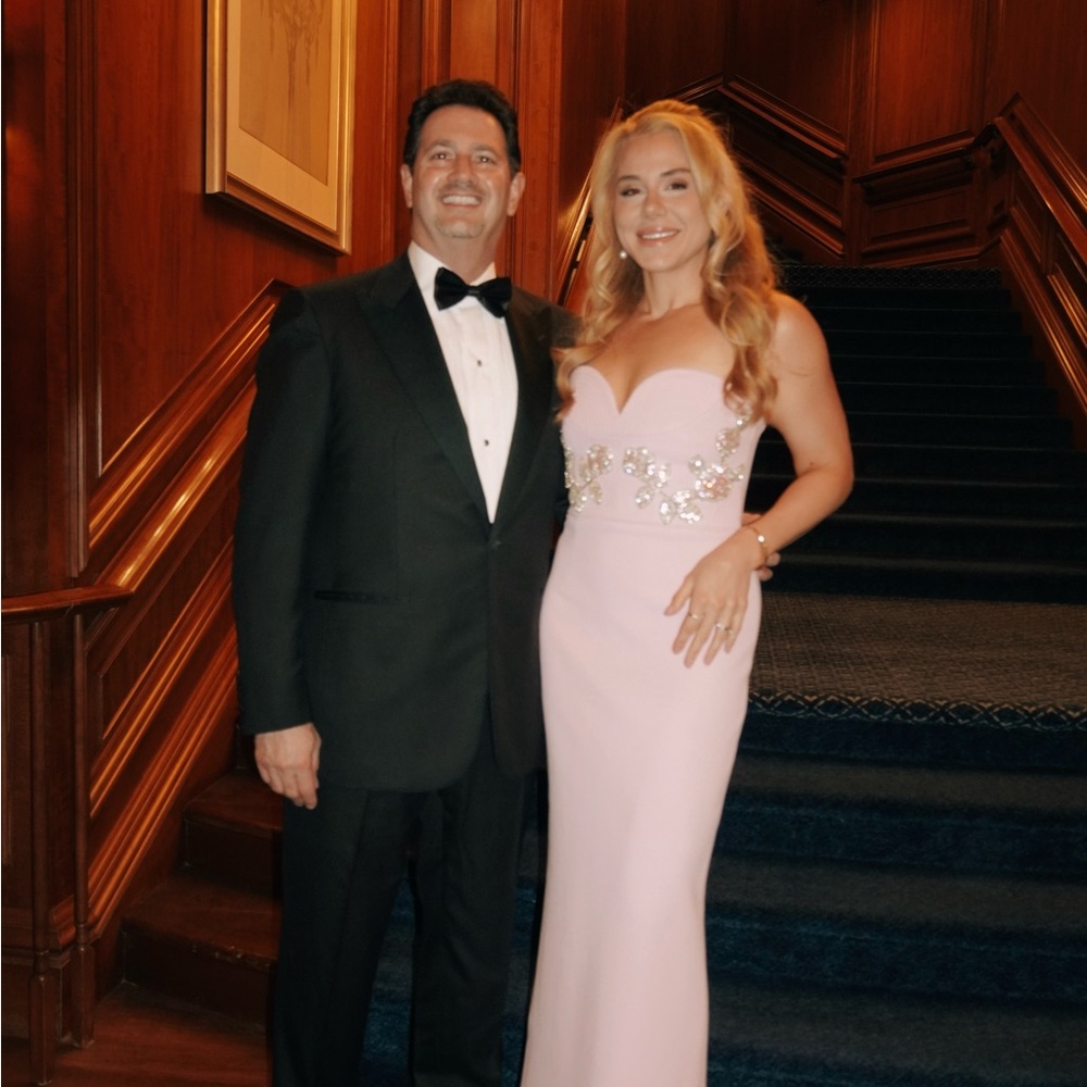 Elegant Pink Strapless Dress